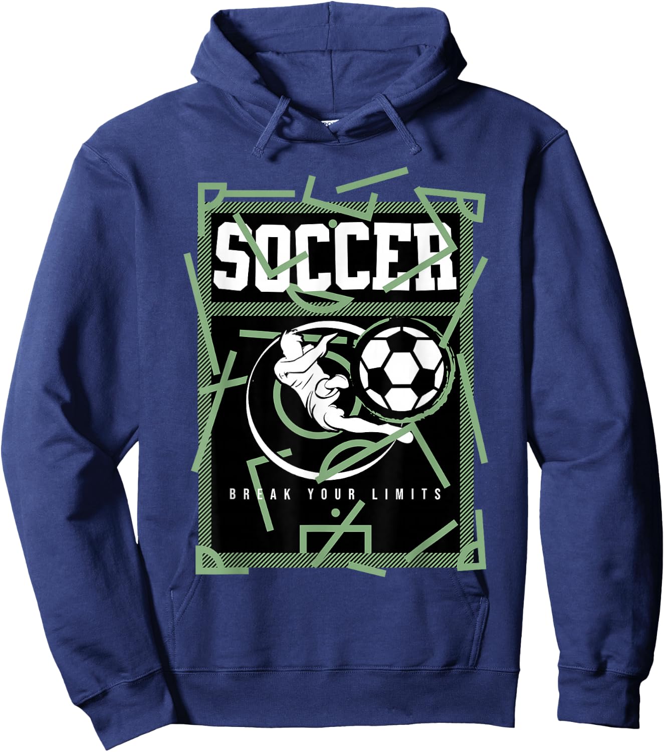 Soccer Break Your Limits Attitude Hoodie - Hoodie | Navy