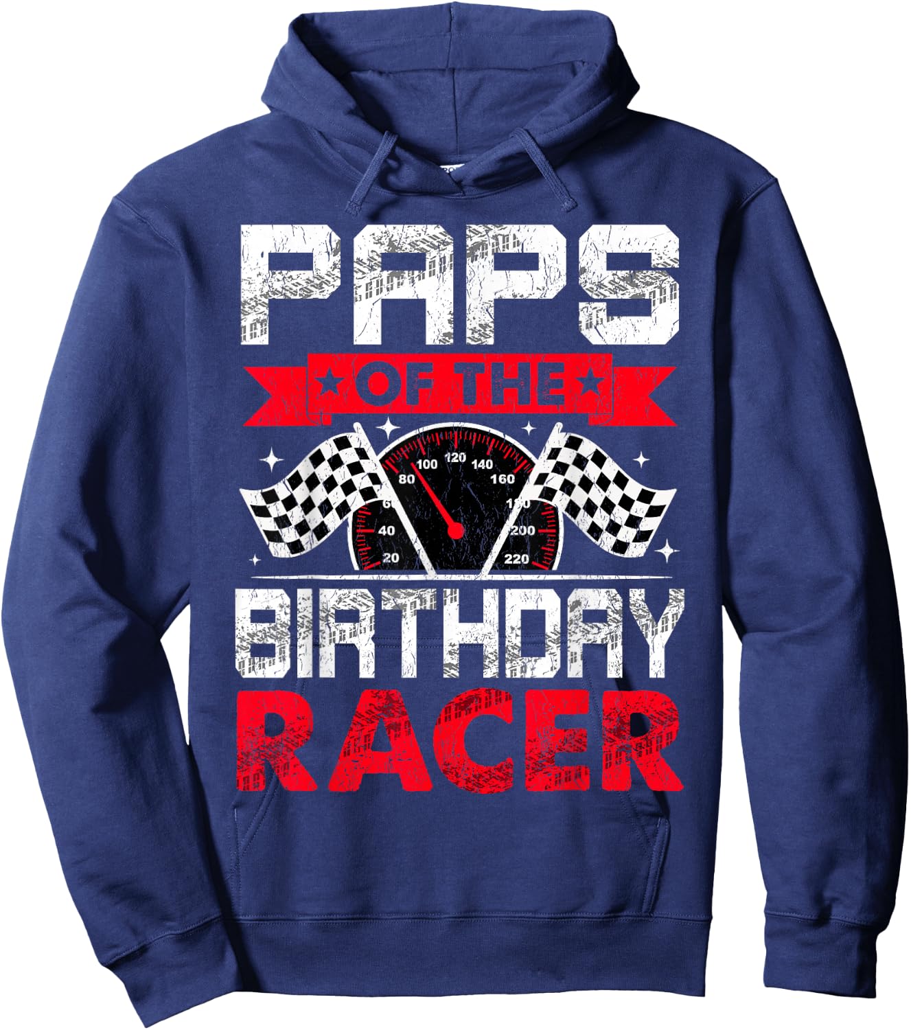 Paps of The Birthday Racer Bday Racing Car Family Hoodie - Hoodie | Navy