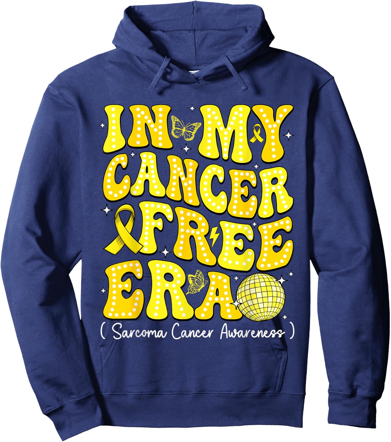 In My Cancer Free Era Dalmatian Dots Sarcoma Cancer Hoodie - Hoodie | Navy