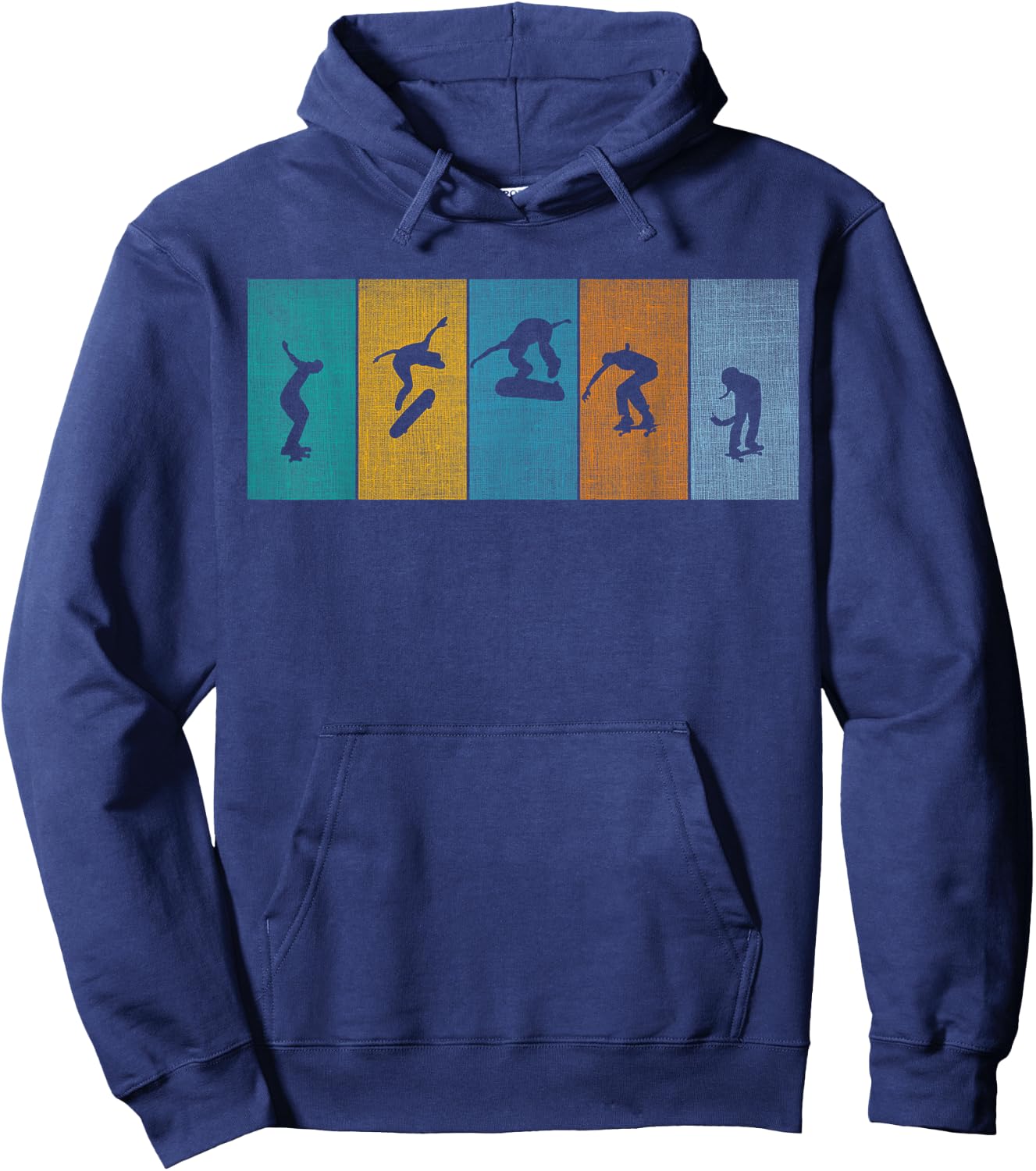 Retro Skater - Vintage Skateboarder, Skateboarding Lover Hoodie - Hoodie | Navy