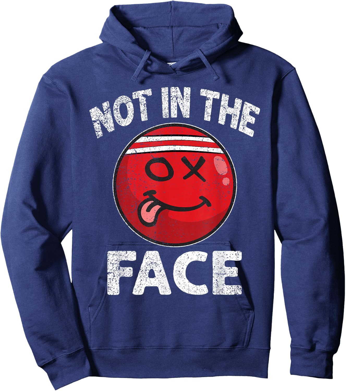 Nicht in das Gesicht Roter Völkerball Brennball Hoodie - Hoodie | Navy