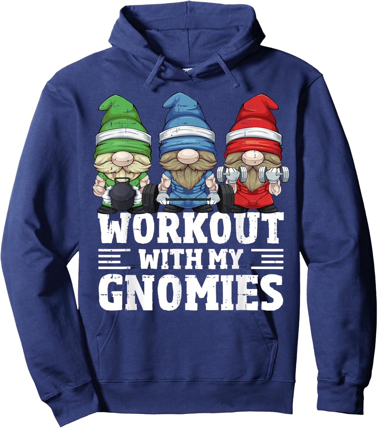 Workout With My Gnomies For Gym Gnomes Hoodie - Hoodie | Navy
