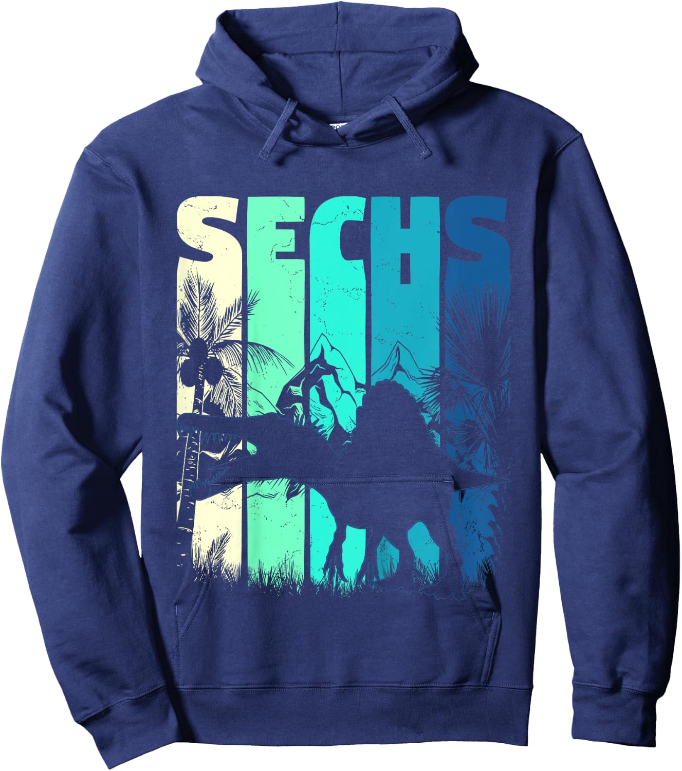 Kinder Spinosaurus 6 Jahre Alt 6. Geburtstag Jungen Mädchen Neun Hoodie - Hoodie | Navy