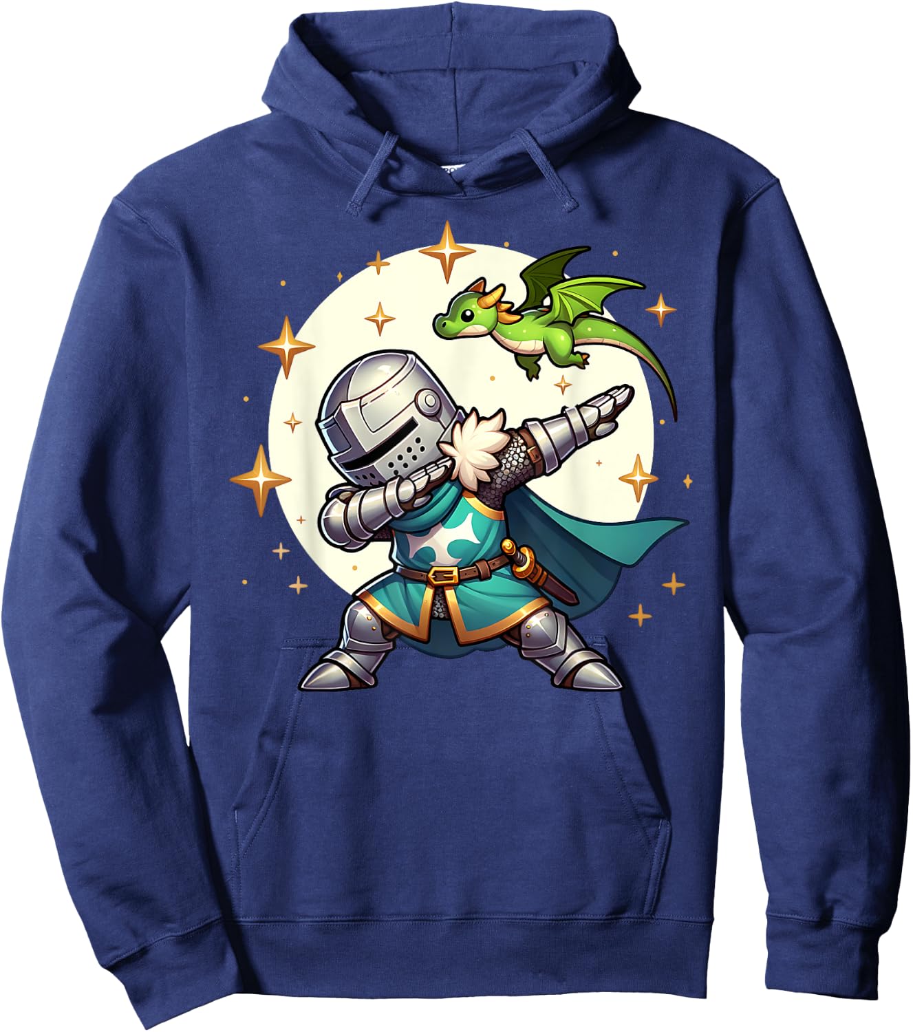 Ren Faire Dabbing Medieval Knight Dragon Funny Renaissance Hoodie - Hoodie | Navy