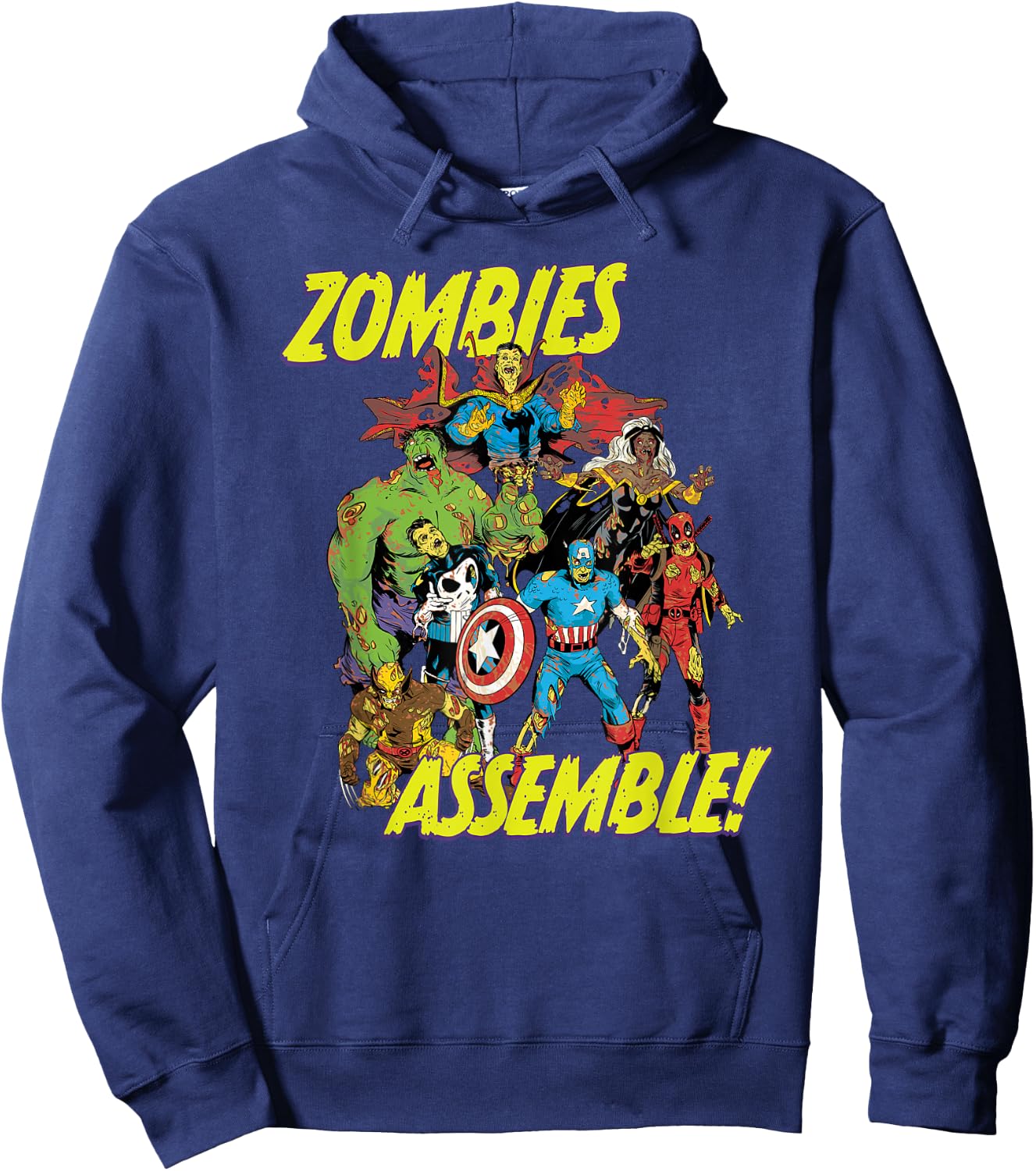 Marvel Zombies Super Hero Zombies Assemble Halloween Hoodie - Hoodie | Navy