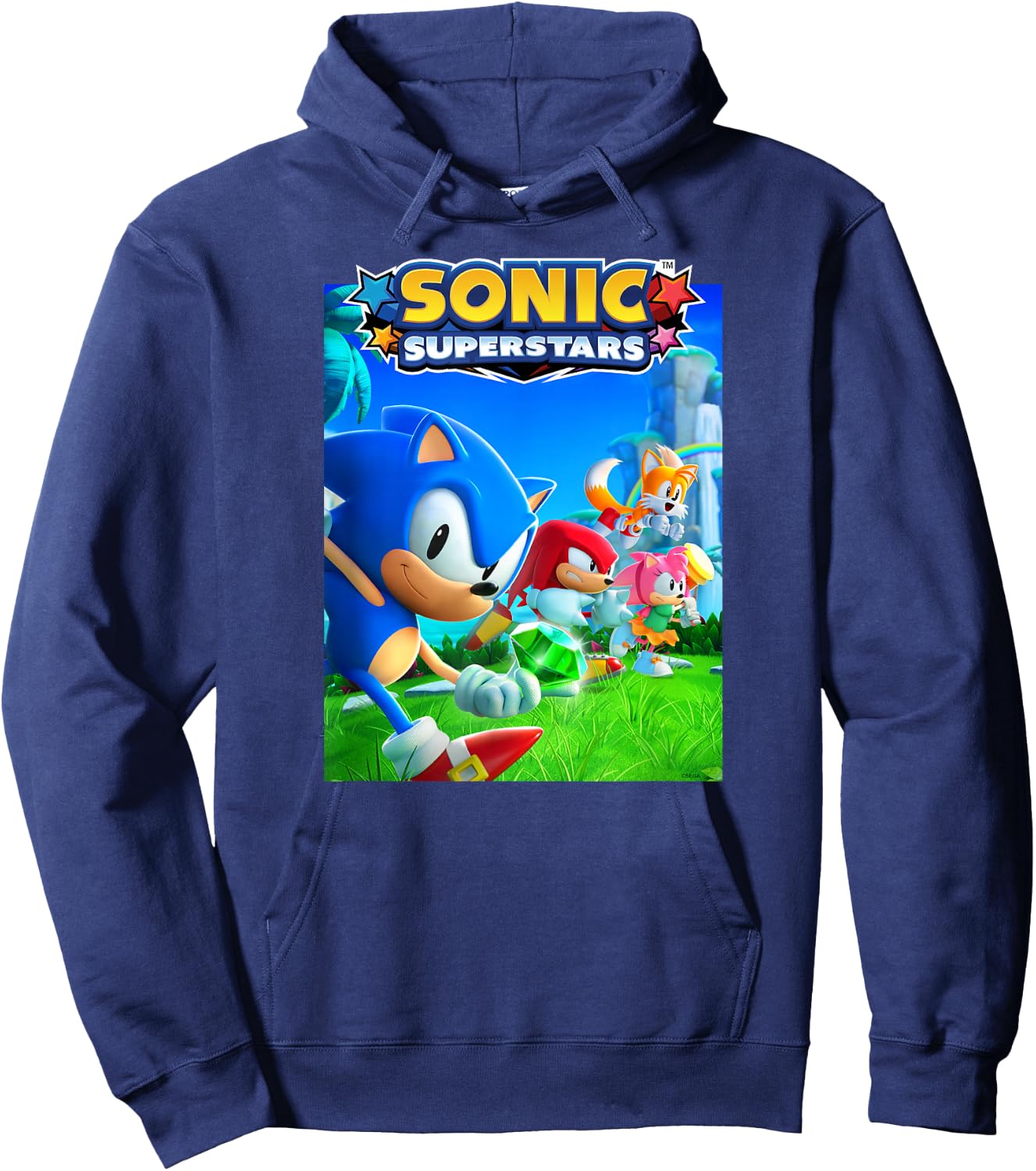 Sonic The Hedgehog, Sonic Superstars - Cover Art Hoodie - Hoodie | Navy