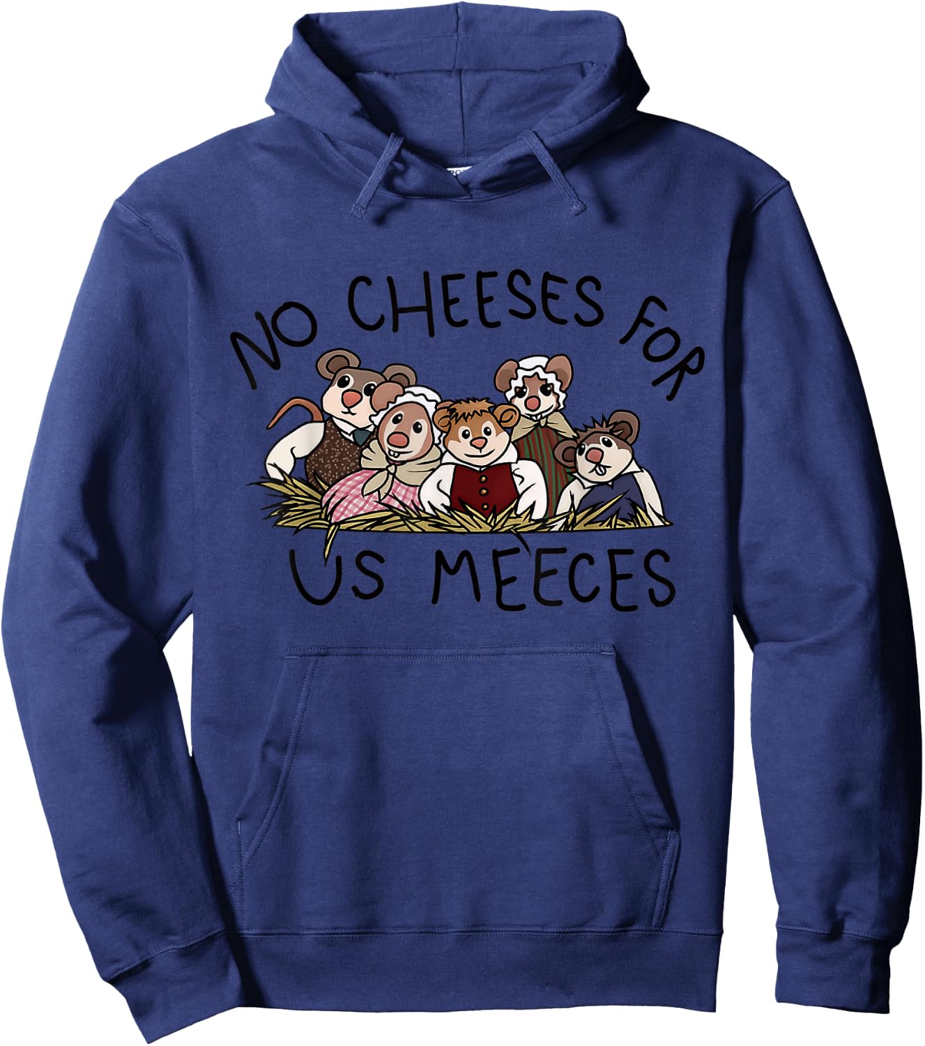 No Cute Cheeses For Us Christmas Meeces Holiday Hoodie - Hoodie | Navy