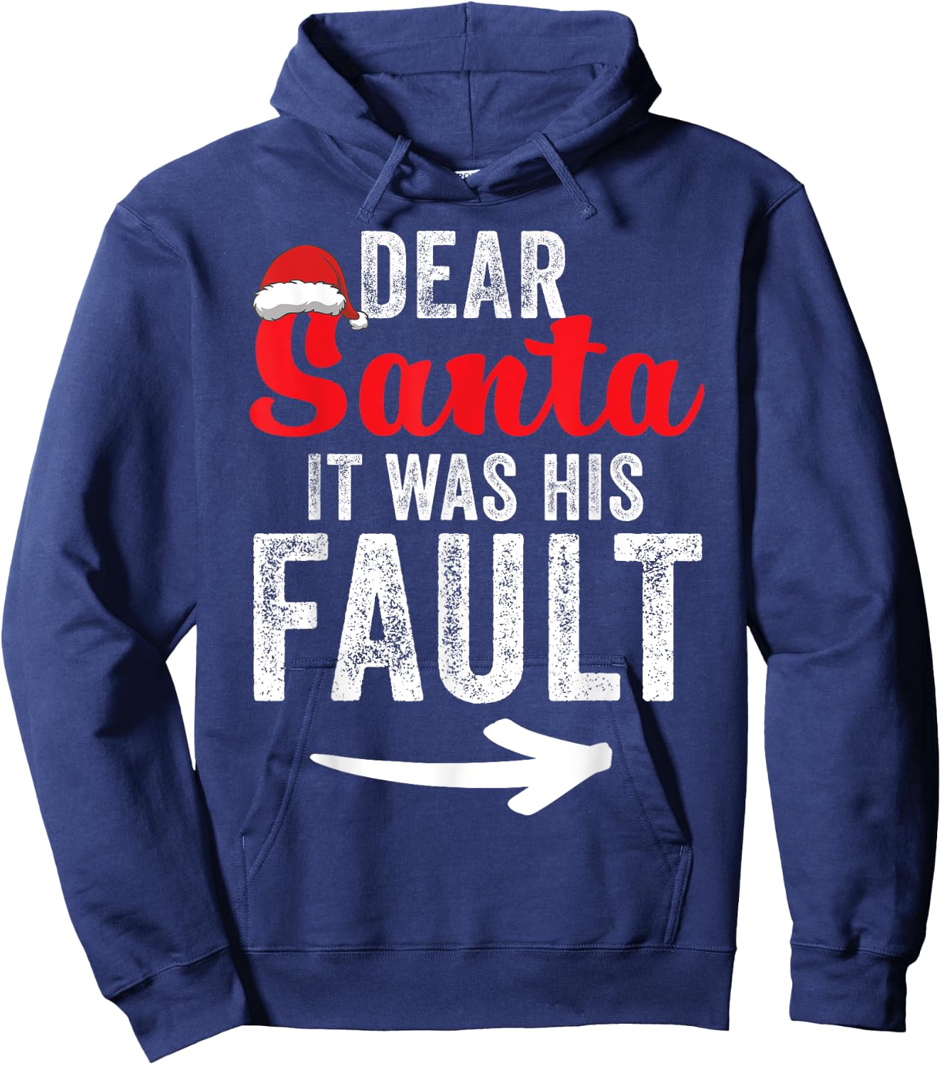 Funny Matching Couples Christmas His and Hers Hoodie - Hoodie | Navy