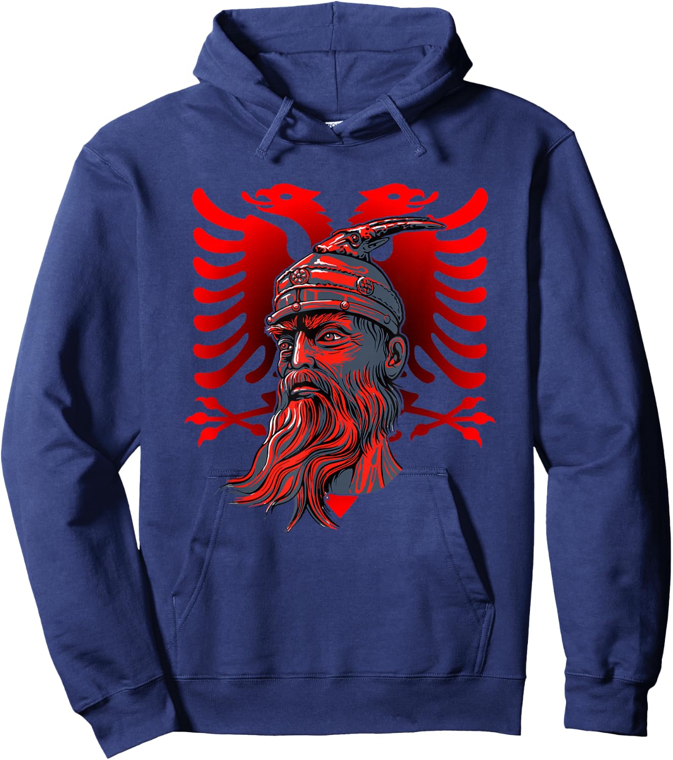Skanderbeg Albanischer Nationalheldenadler Kosovo Albaner Hoodie - Hoodie | Navy