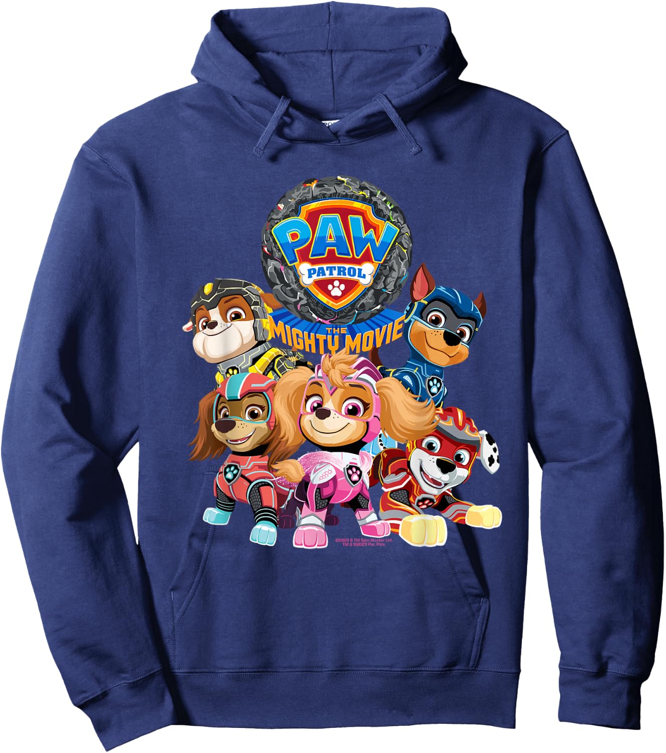 PAW Patrol: The Mighty Movie Group , Blue, S Hoodie - Hoodie | Navy
