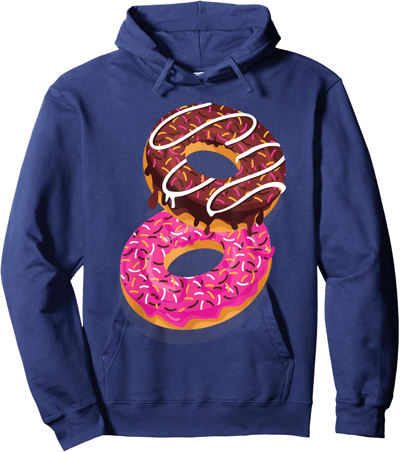 Donut Sweet Dessert Snack Funny Doughnut Food Lover Gifts Hoodie - Hoodie | Navy