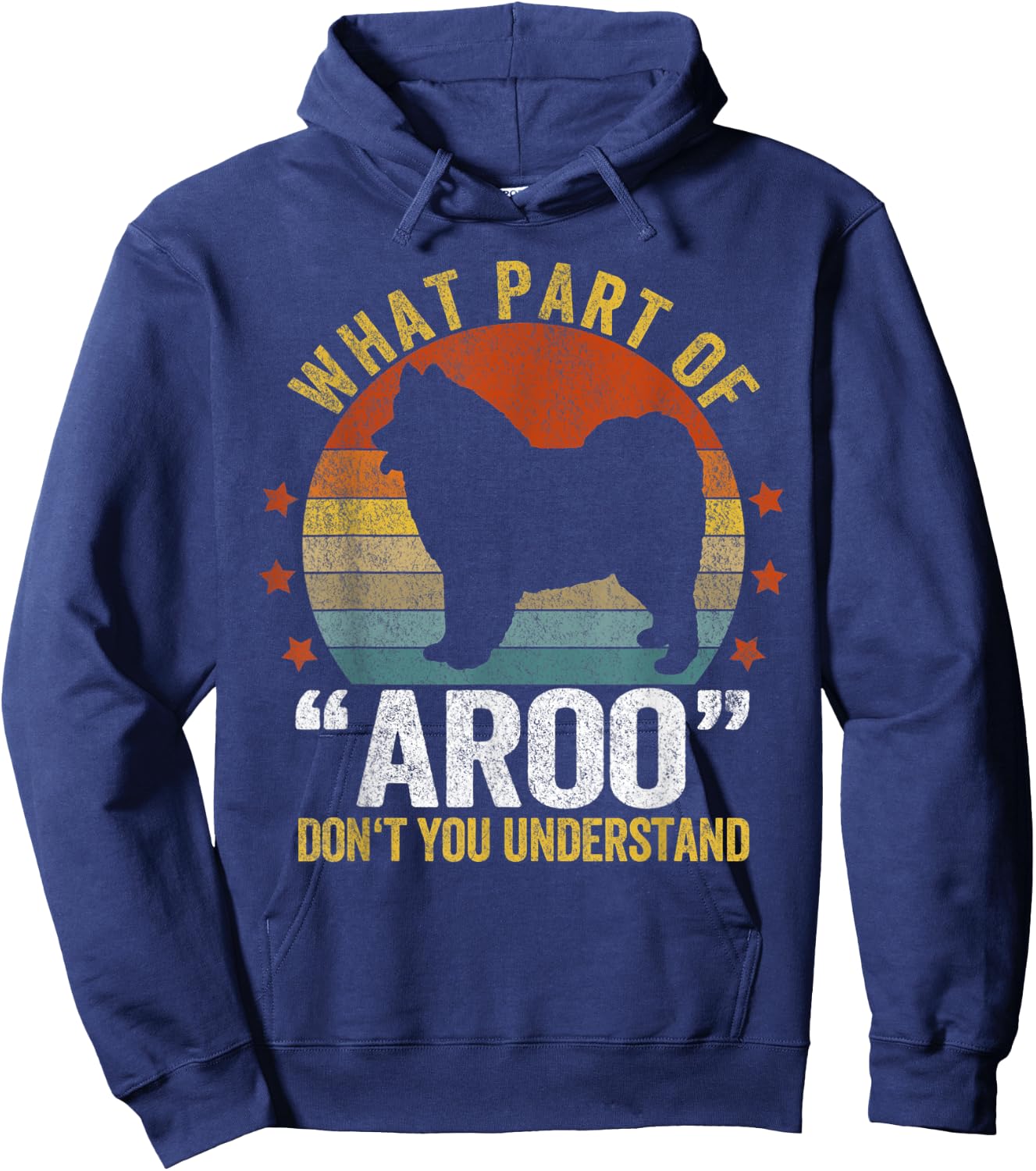 Funny Samoyed Mom Samoyed Dad Retro Vintage Samoyed Dog Hoodie - Hoodie | Navy