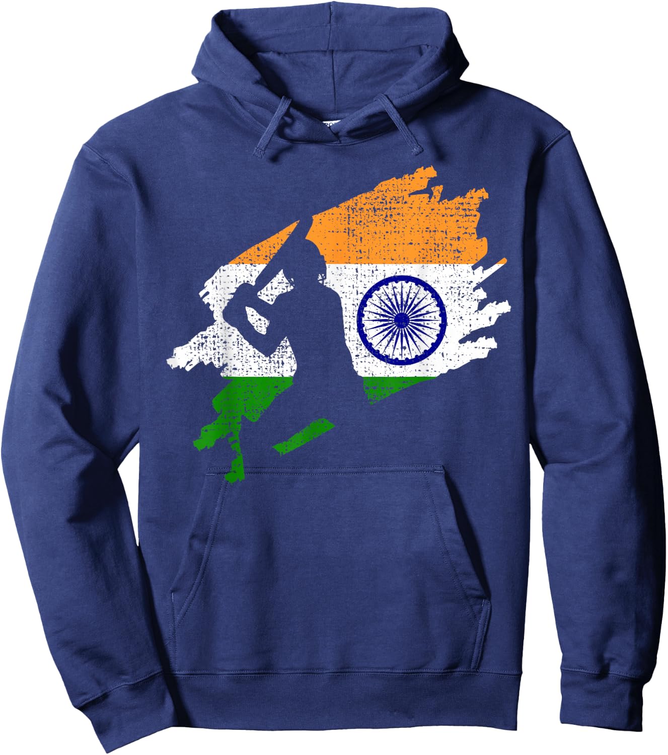 Cricket India Flag Jersey Vintage Gift Hoodie - Hoodie | Navy