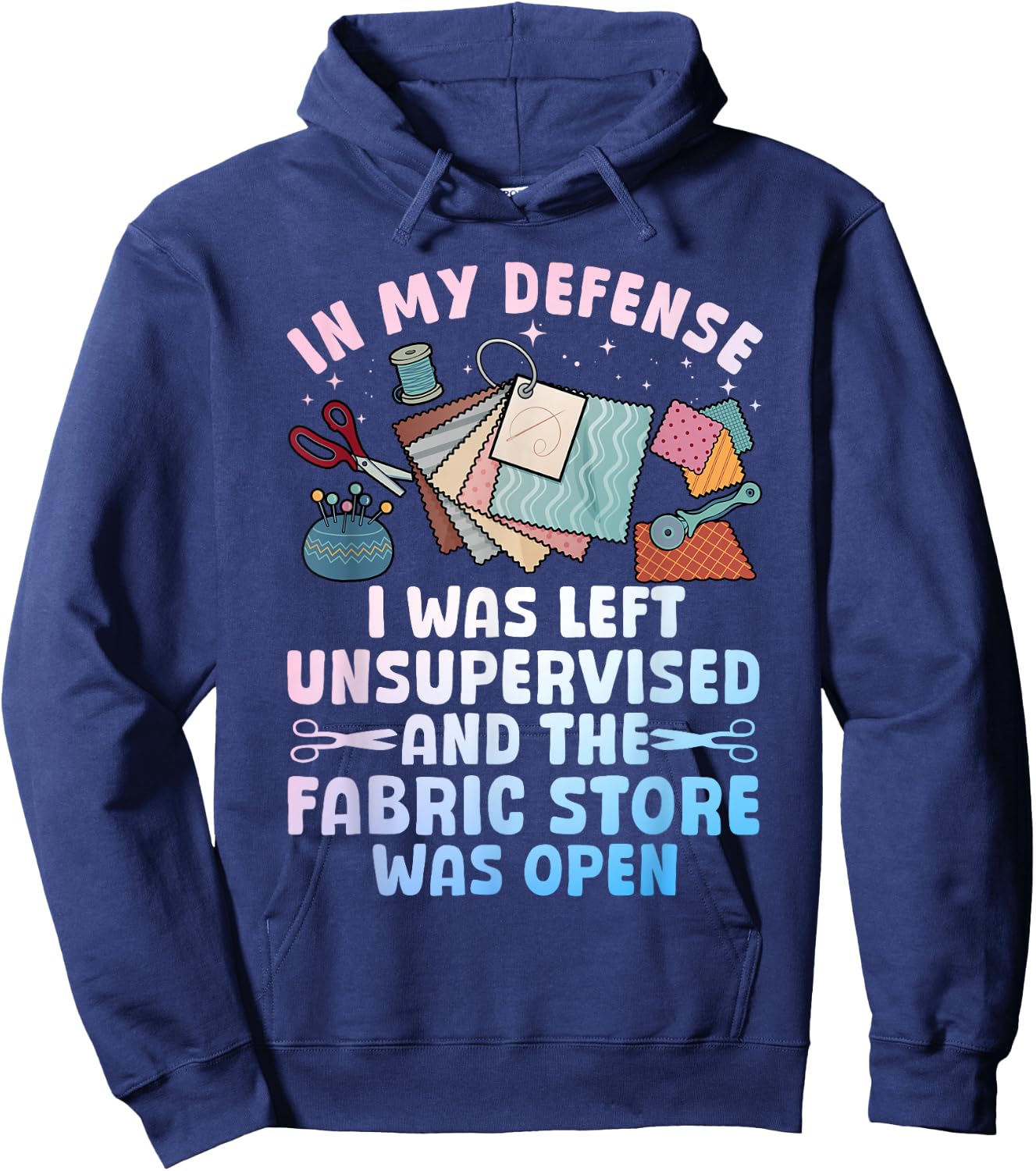 Funny Quilting Design Women Sewing Sew Quilter Sewer Hoodie - Hoodie | Navy