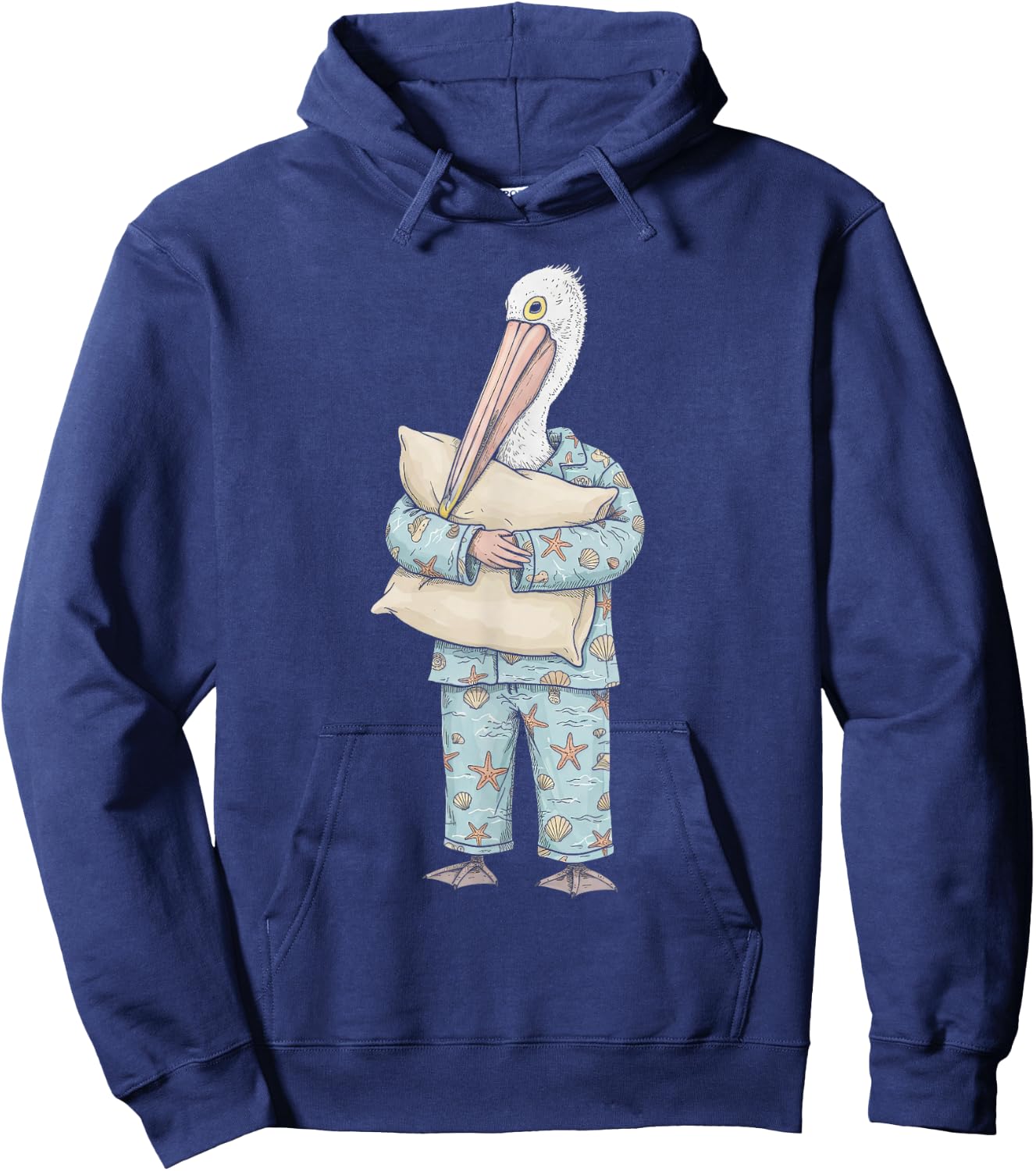 Funny Sleepy Pelican Pajama Women Men Kids Boys And Girls Hoodie - Hoodie | Navy