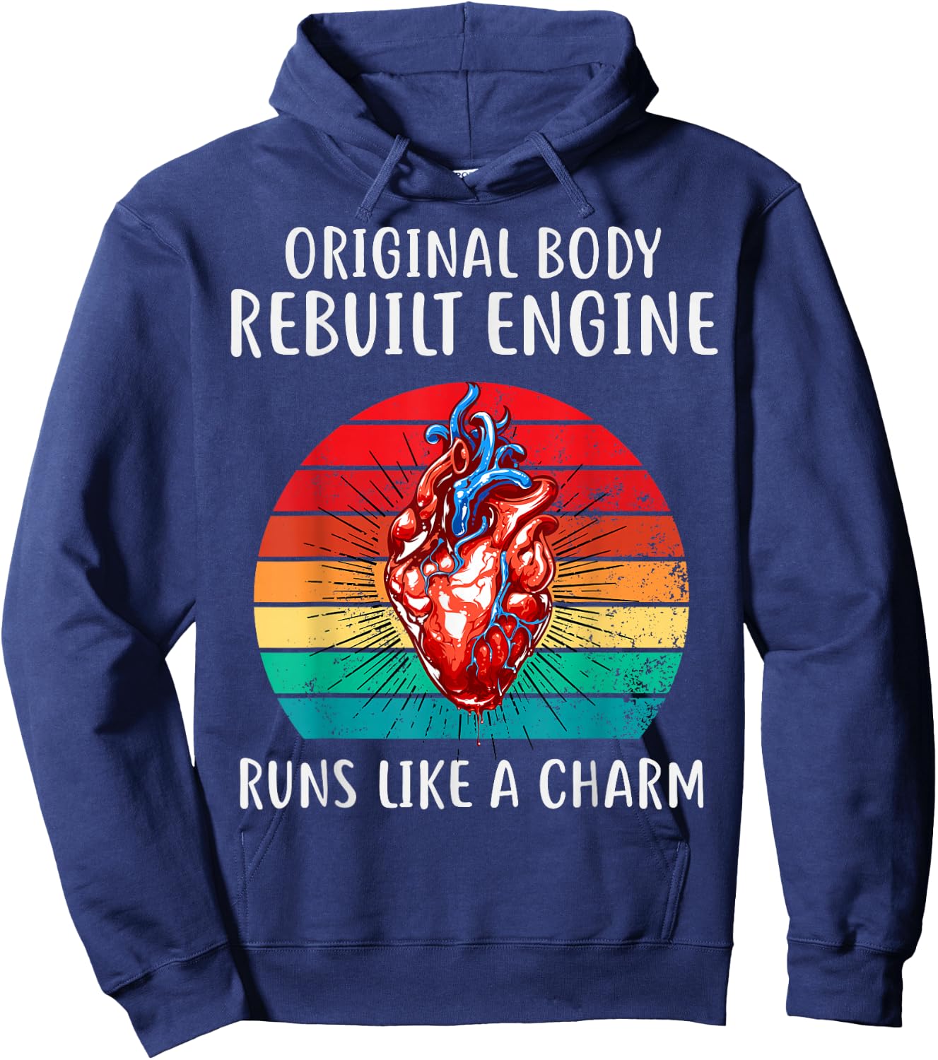 Bypass Get Well Open Heart Surgery Recovery Men Women Hoodie - Hoodie | Navy