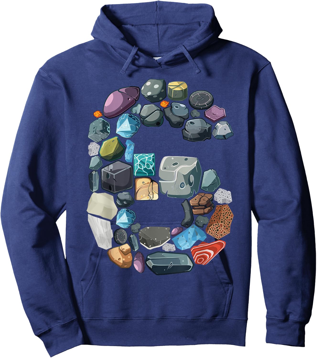 Geology 6 years Old Rock Collecting 6th Birthday Hoodie - Hoodie | Navy