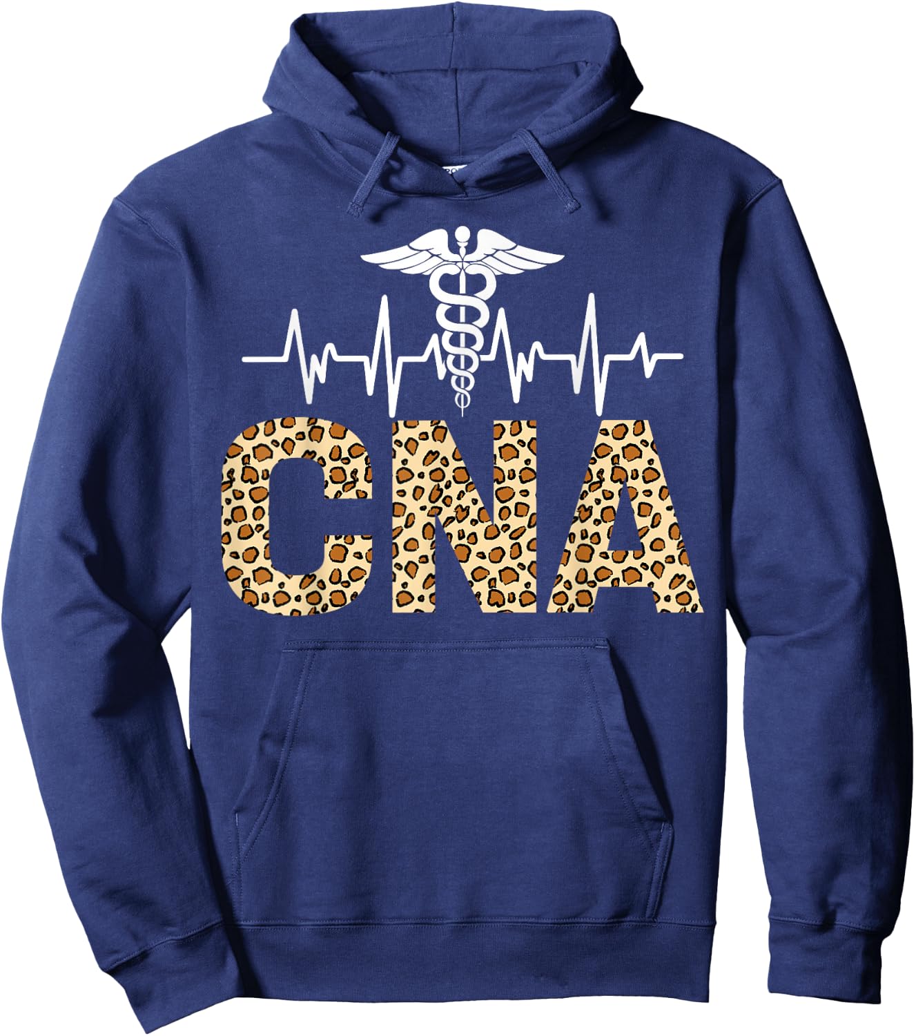 CNA Leopard Cheetah Pattern Hoodie - Hoodie | Navy