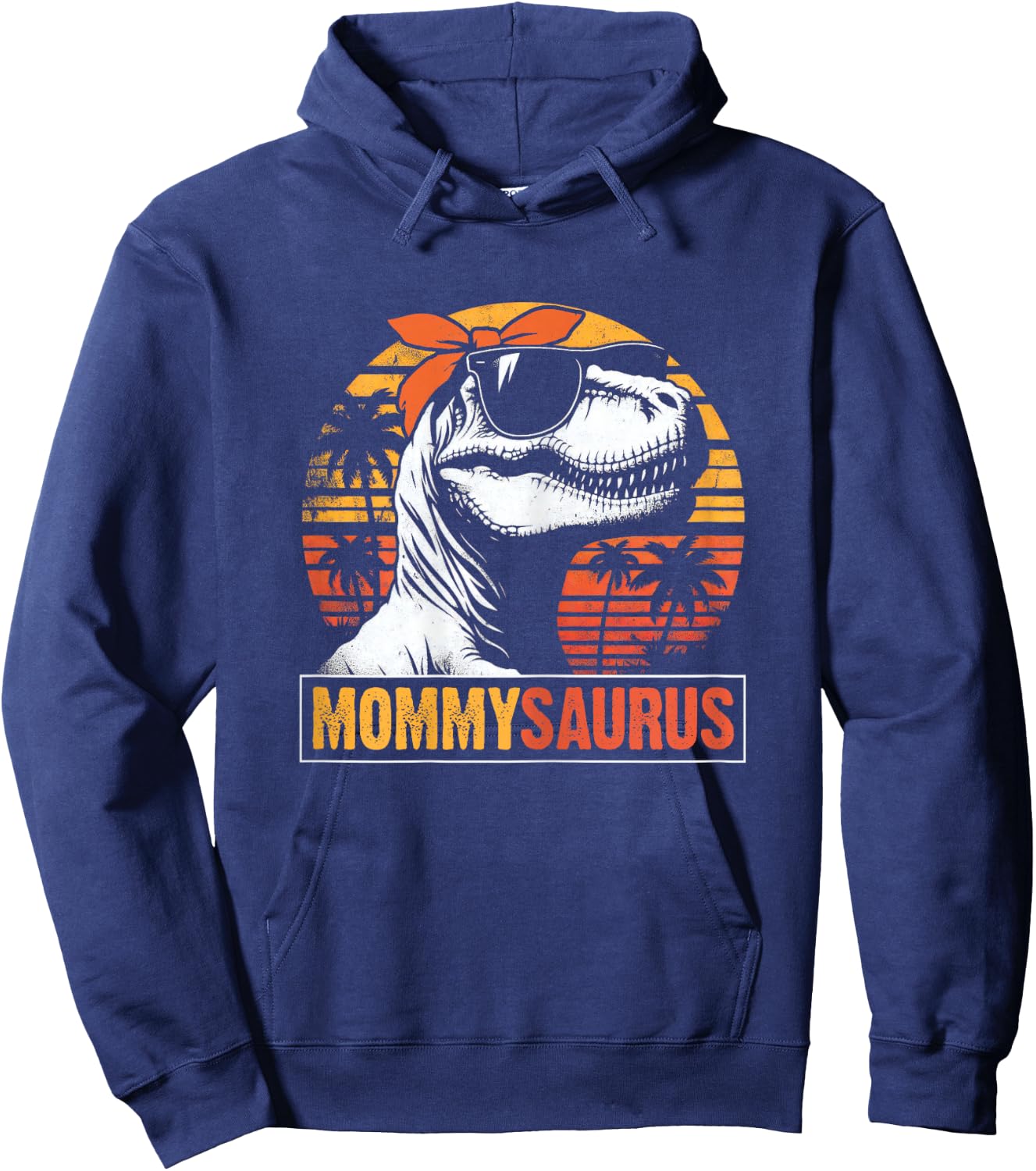 Mommysaurus Funny T rex Dinosaur Mommy Vintage Mothers Day Hoodie - Hoodie | Navy