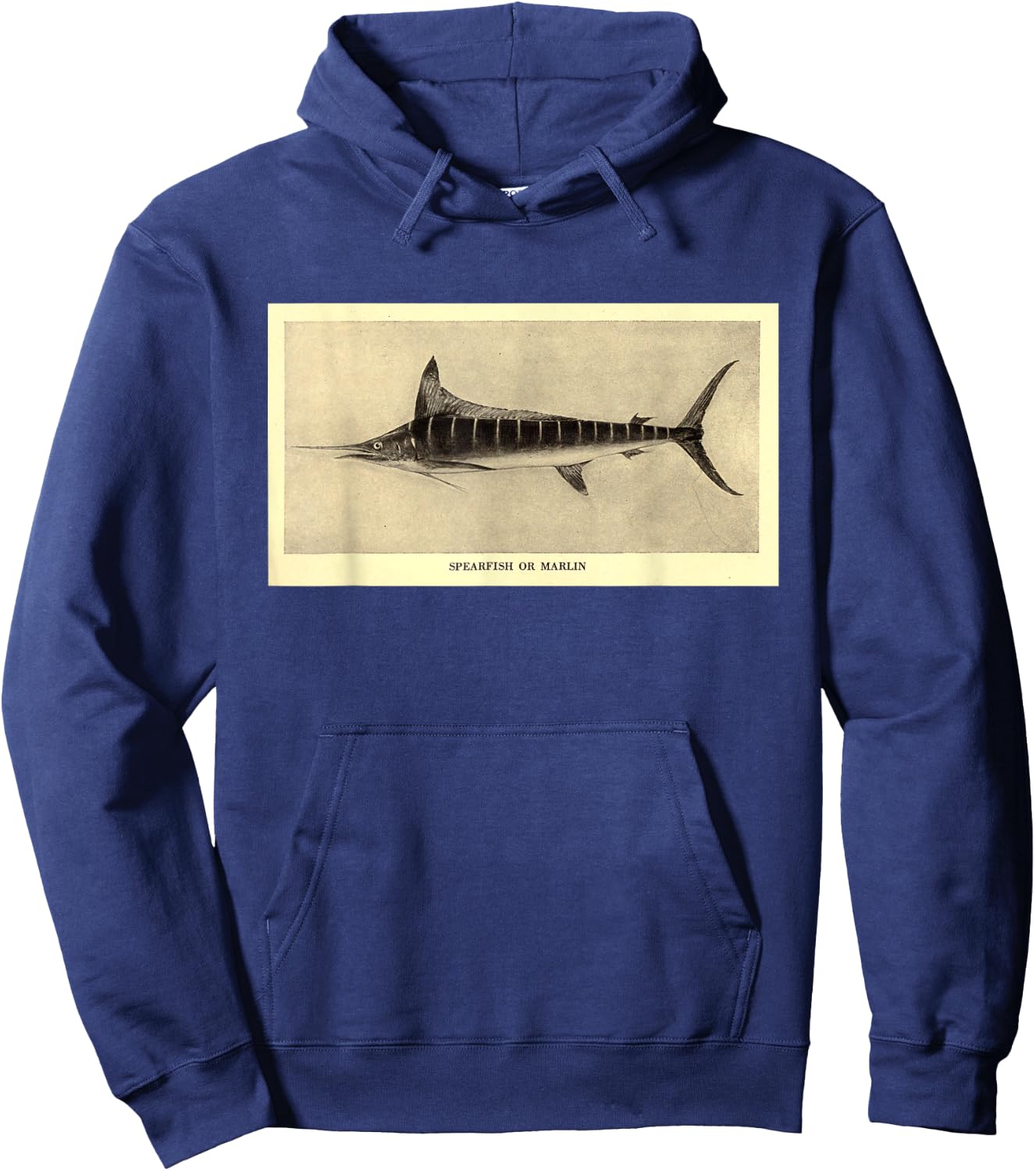 Atlantic Blue Marlin T Shirt Hoodie - Hoodie | Navy