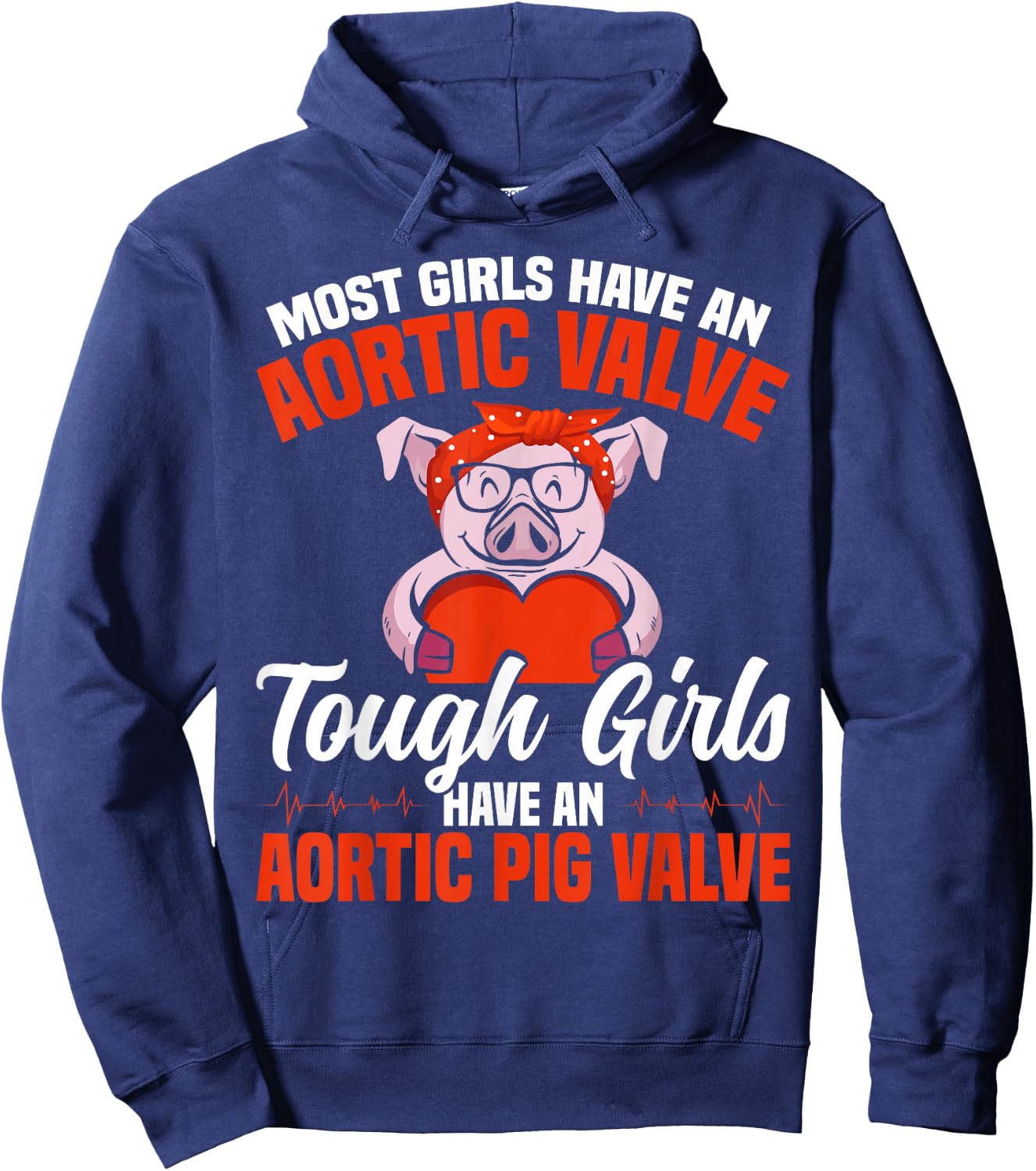 Heart Surgery Warrior Aortic Dissection Aortic Valve Repair Hoodie - Hoodie | Navy