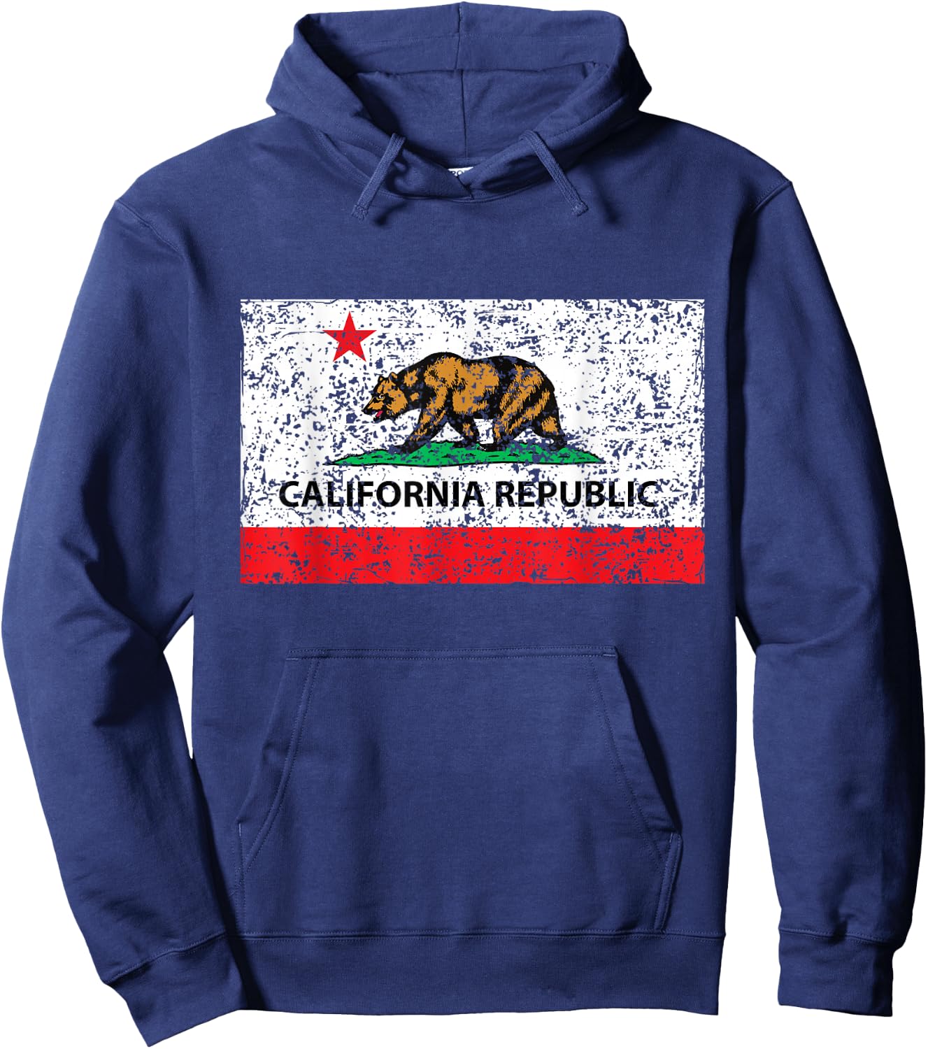 California Republic Cali Flag SoCal Norcal Cencal T Hoodie - Hoodie | Navy