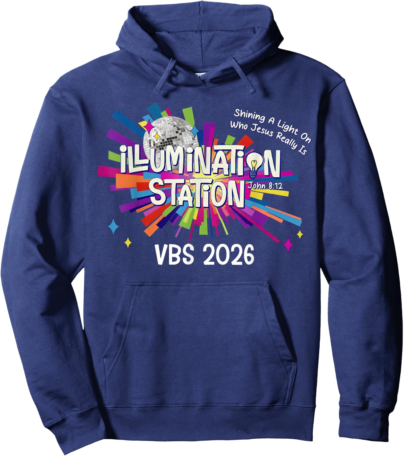 Illumination Station VBS 2026 Bible Jesus Christian Lights Hoodie - Hoodie | Navy
