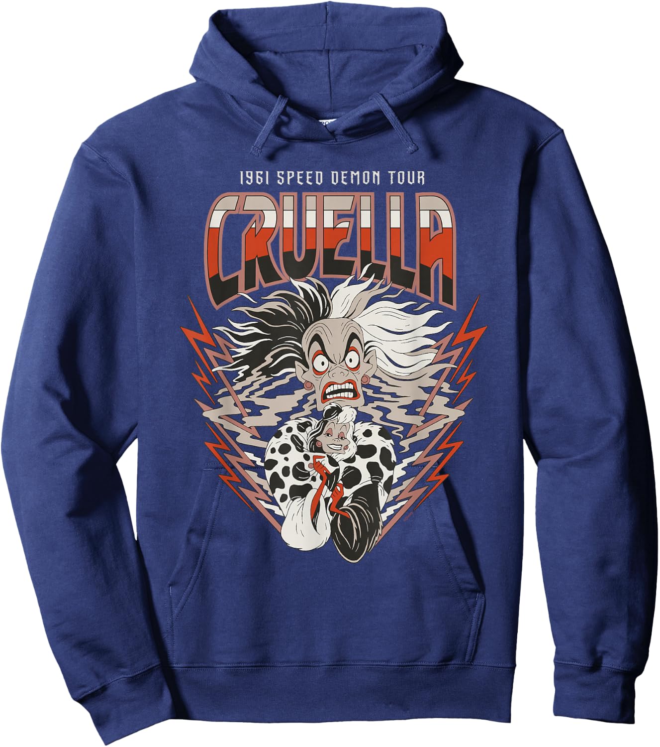Disney Villains Cruella De Vil 1961 Speed Demon Tour Band Hoodie - Hoodie | Navy