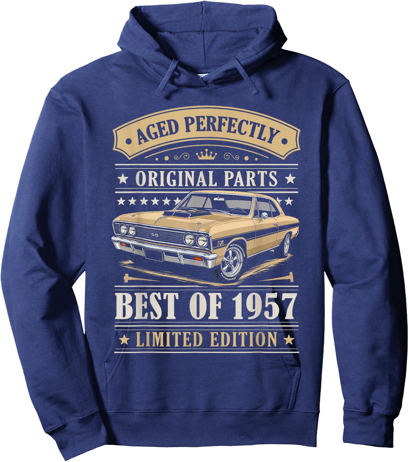 Best of 1957 Birthday Classic Car Limited Edition 1957 Hoodie - Hoodie | Navy