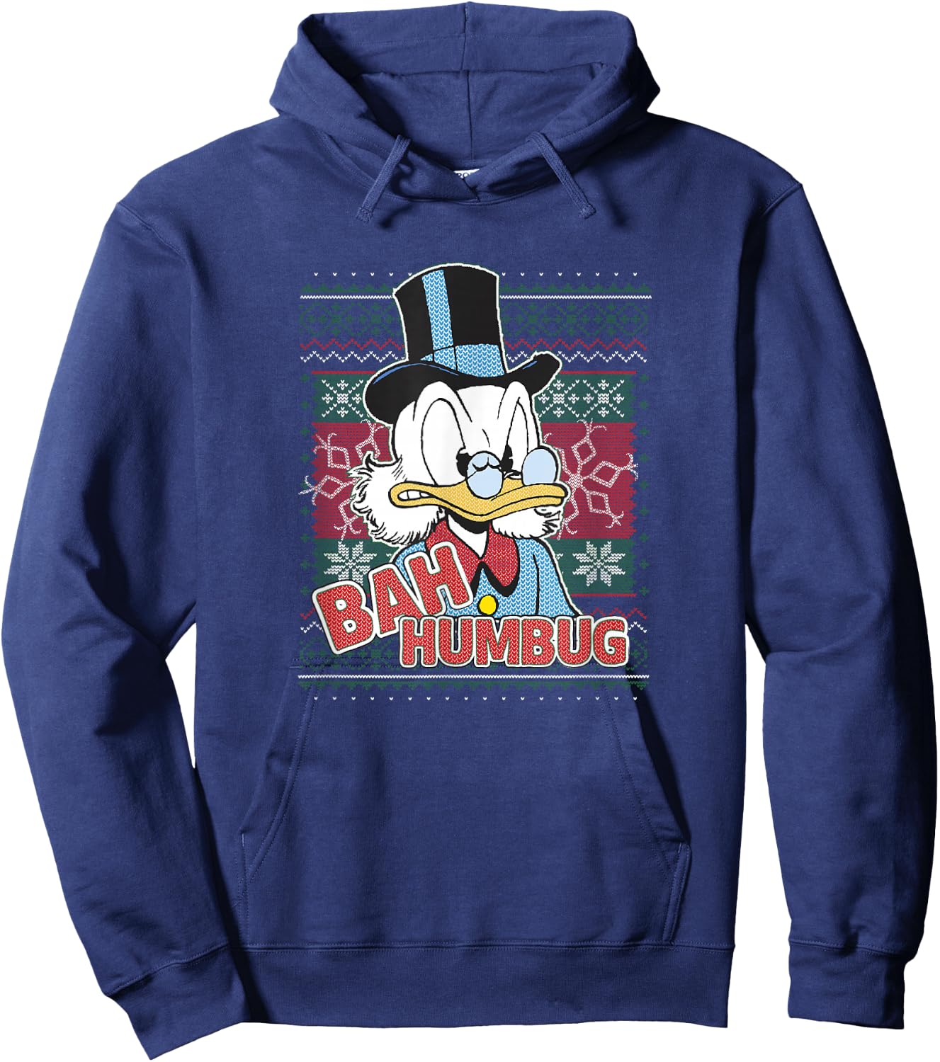 Disney DuckTales Christmas Scrooge McDuck Bah Humbug Small Hoodie - Hoodie | Navy