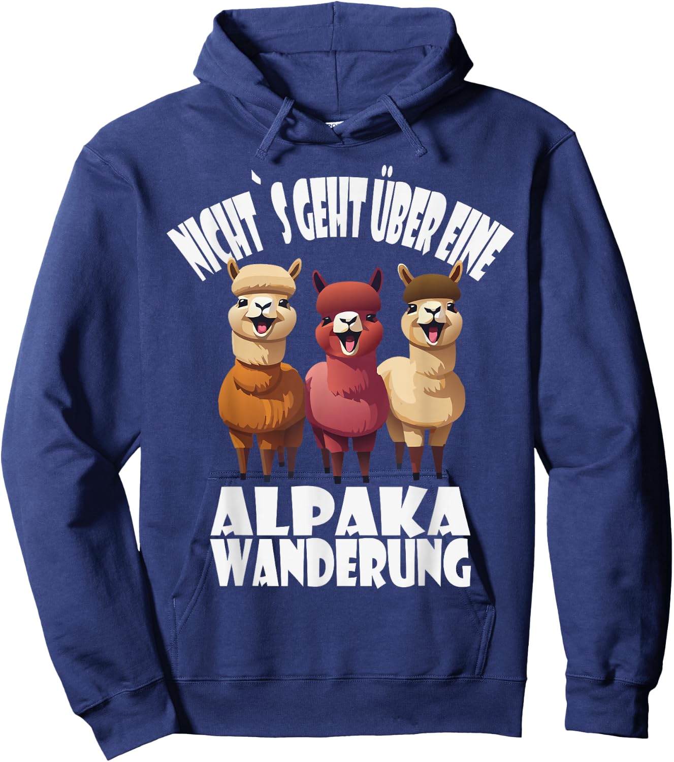 Alpaka Wanderung, lustiges Alpaka und Lama Spruch Hoodie - Hoodie | Navy