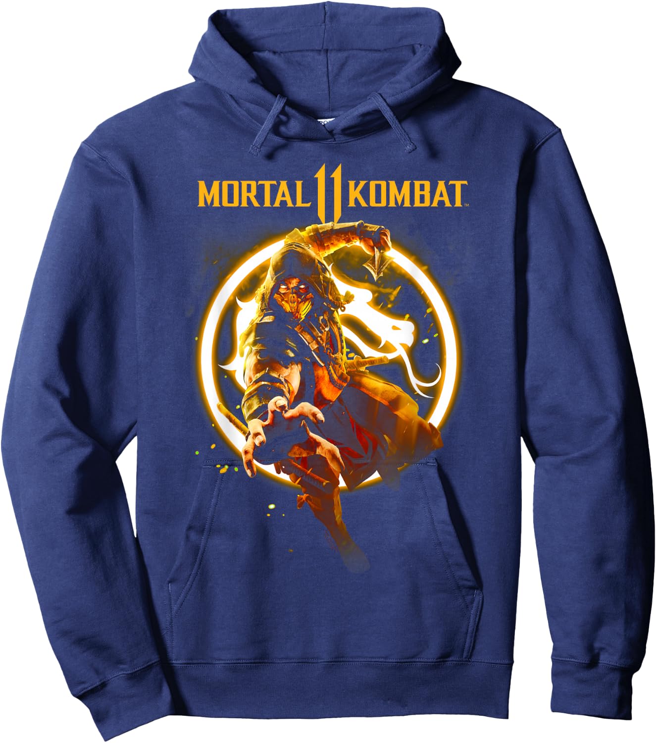Mortal Kombat 11 Scorpion Flames Hoodie - Hoodie | Navy