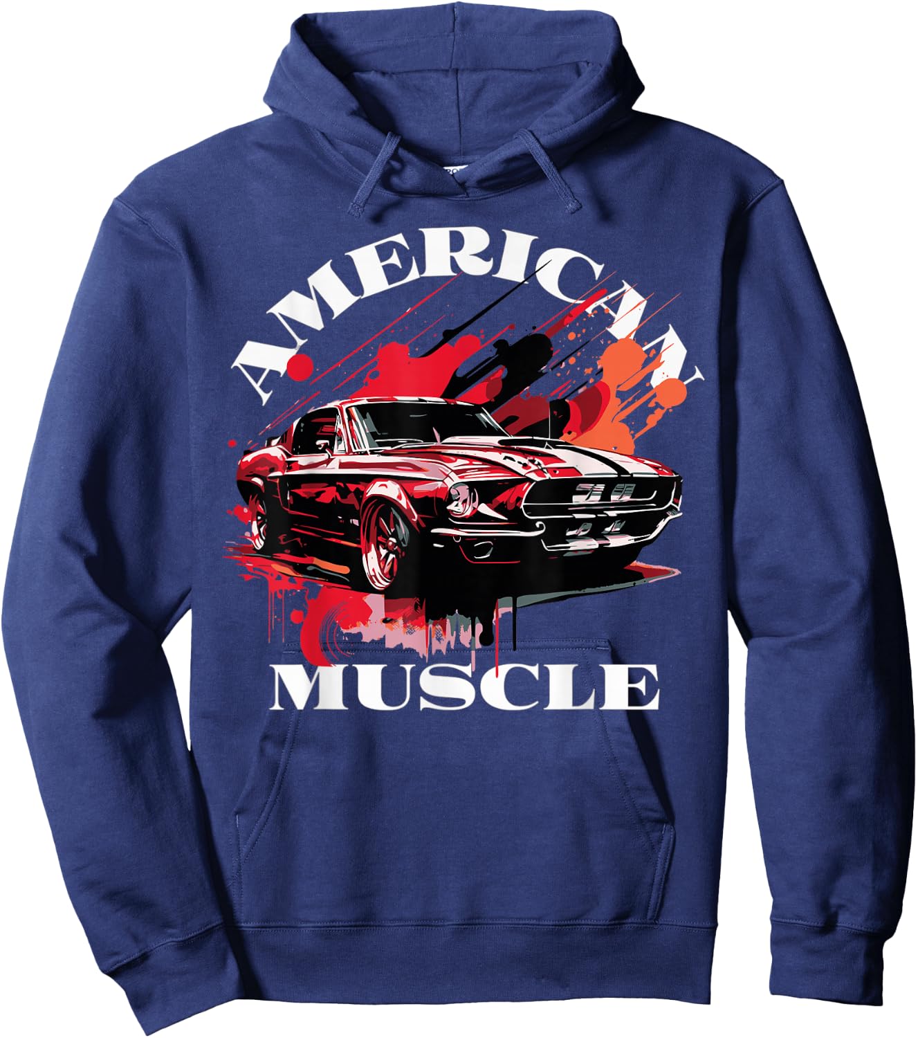 Klassisches amerikanisches Muscle-Car Hoodie - Hoodie | Navy