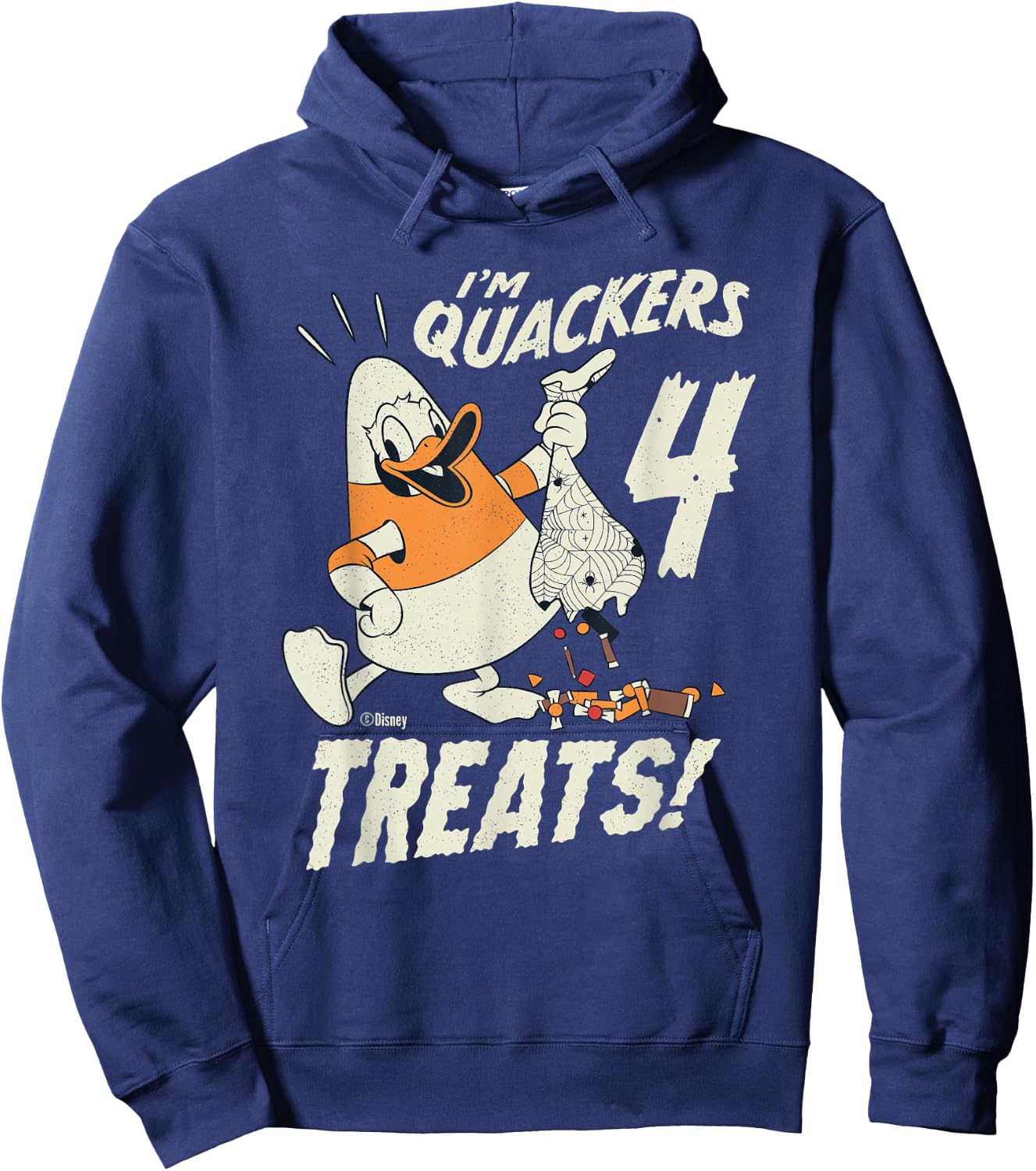 Disney Donald Duck Halloween Costume I’m Quackers 4 Treats Hoodie - Hoodie | Navy
