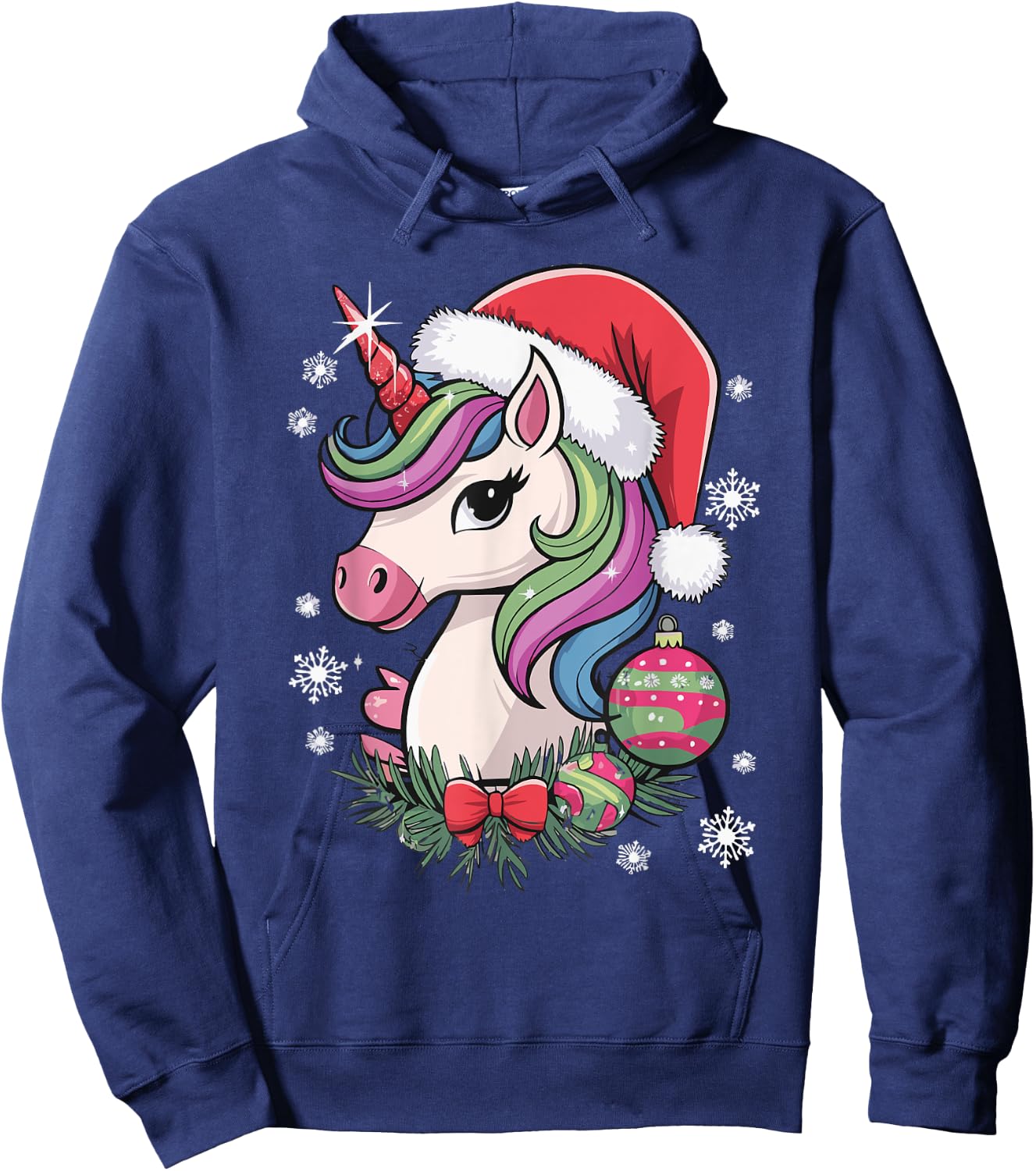 Unicorn Christmas Hoodie - Hoodie | Navy