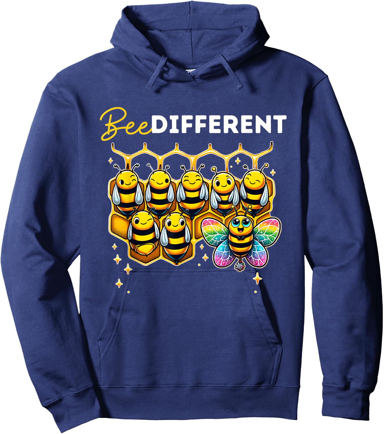 Autism Awareness Cute Bee girls boys Bee Different Hoodie - Hoodie | Navy