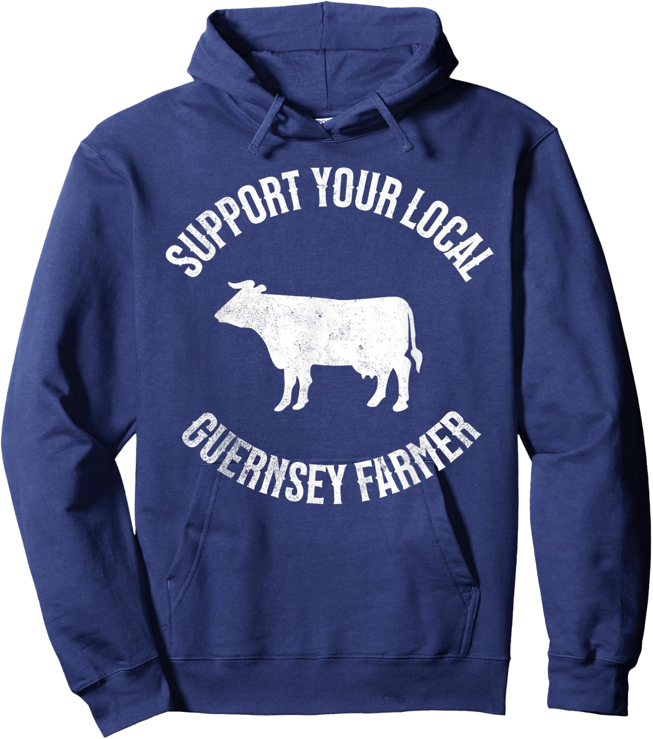 Guernsey Cow Cattle Farmer Diary Hoodie - Hoodie | Navy