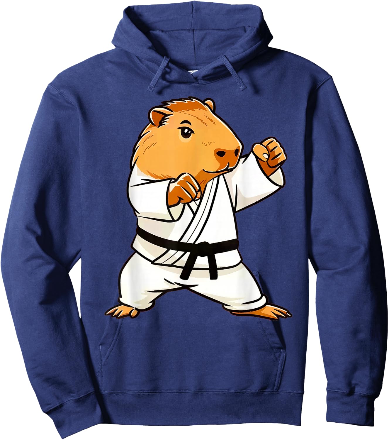 Karate Capybara Funny Martial Arts MMA Men Teen Boys Kids Hoodie - Hoodie | Navy