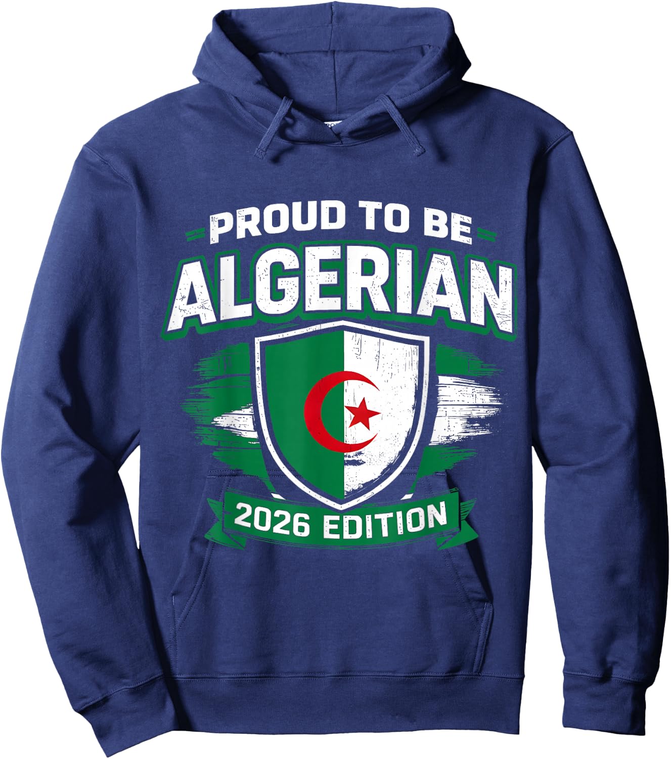 Proud to Be Algerian 2026 Edition Football Fan Hoodie - Hoodie | Navy