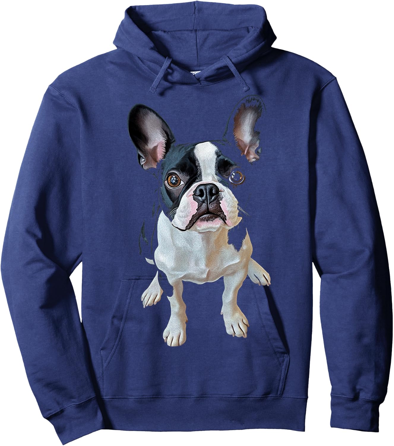 Boston Terrier Dog Motif Pet Art Boston Terrier Men Women Kids Hoodie - Hoodie | Navy