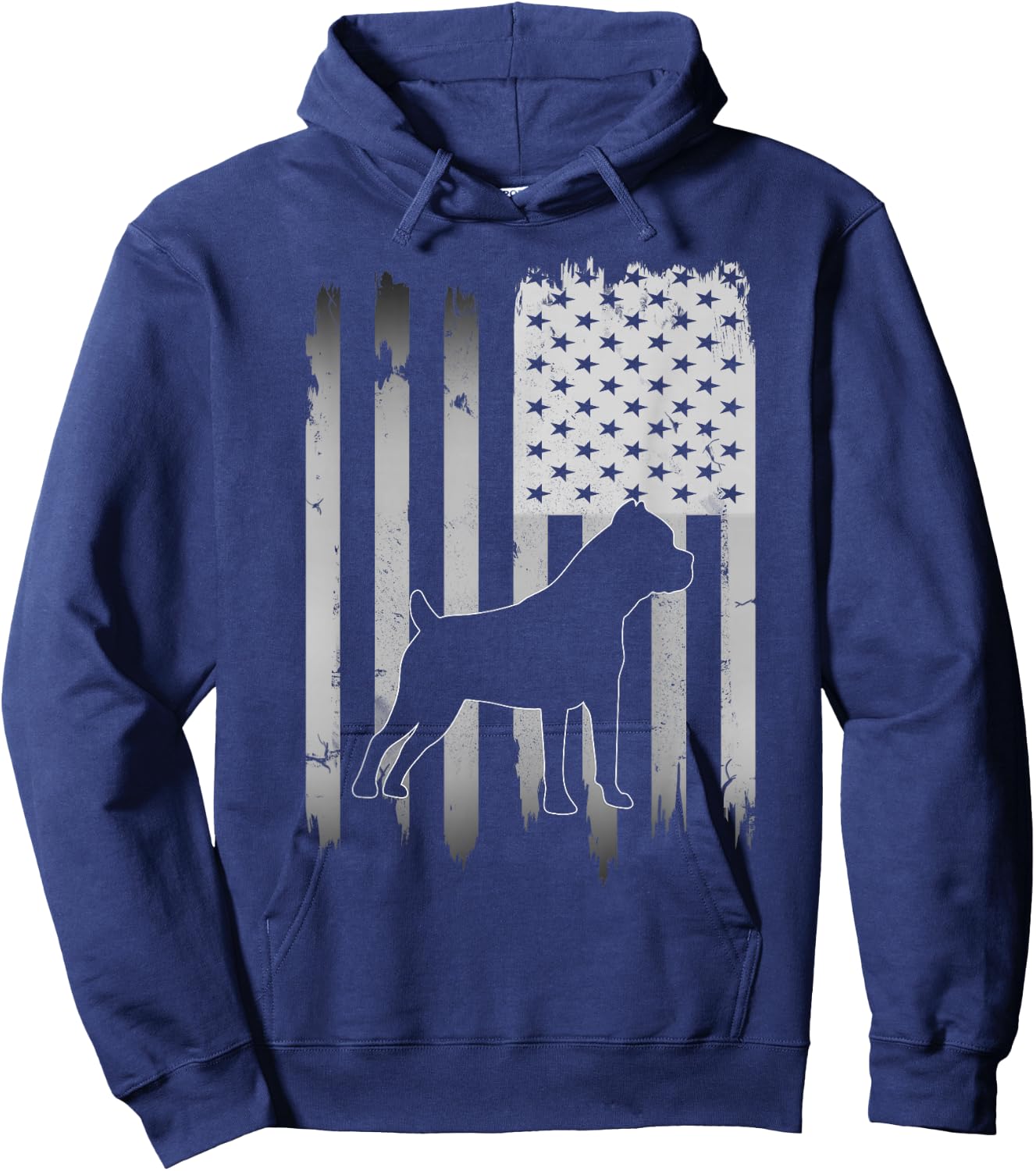 Cane Corso Dog USA American Flag 4th of July Hoodie - Hoodie | Navy