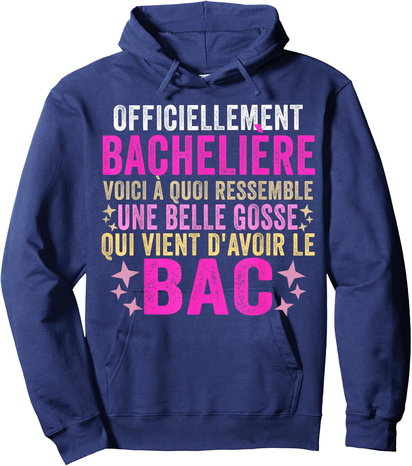 Bachelor 2024 baccalaureate congratulation bac 2024 humour , Black Hoodie - Hoodie | Navy