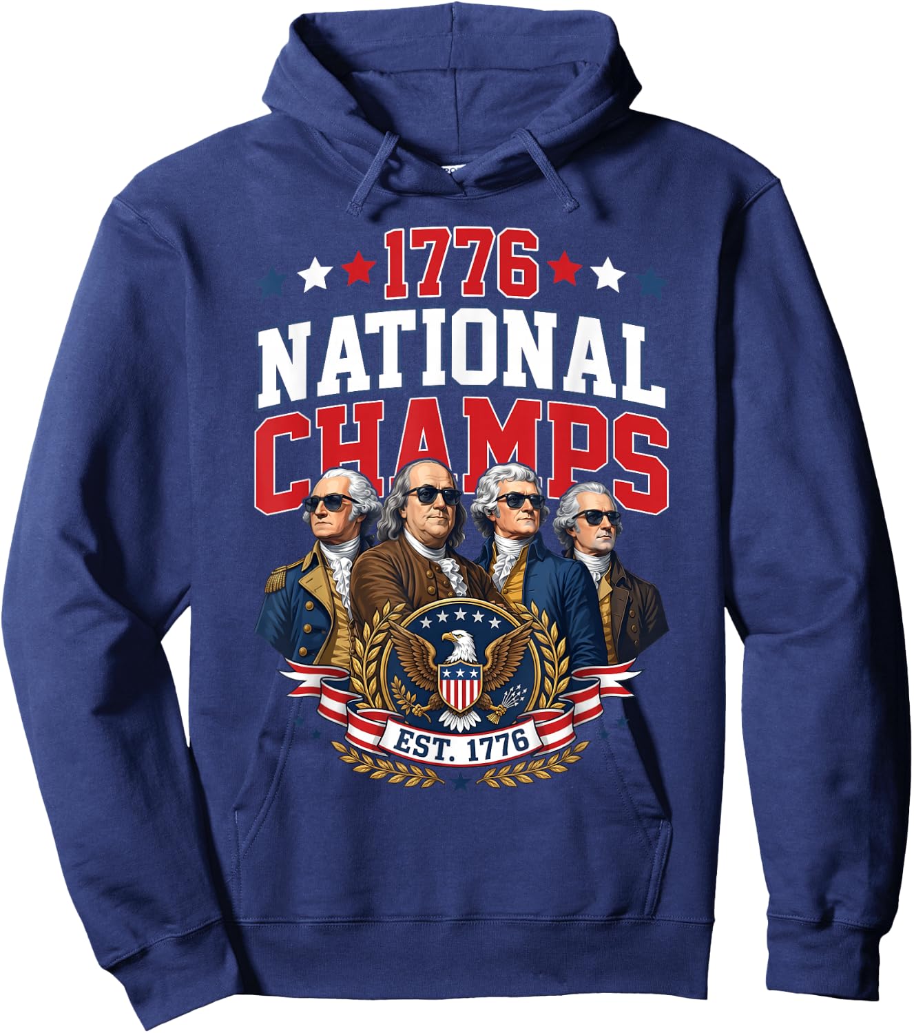 Funny Founding Fathers America History Patriotic Humor Hoodie - Hoodie | Navy