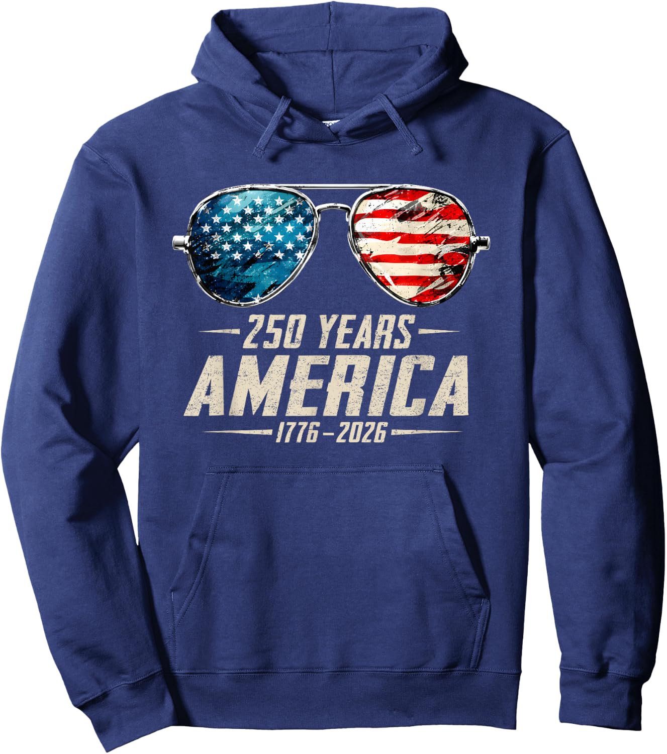 America Retro 250 Years 250th Anniversary USA 1776 2026 Hoodie - Hoodie | Navy