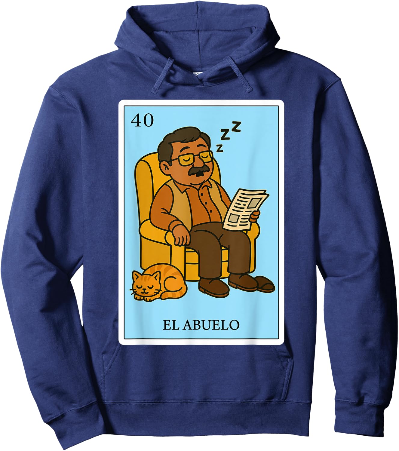 El Abuelo Dormilón | Spanish-Mexican Bingo Gifts for Abuela Hoodie - Hoodie | Navy