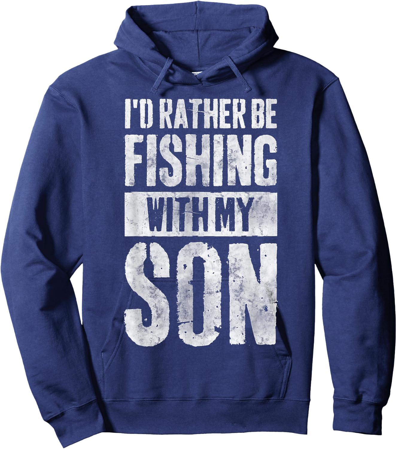 I'd Rather Be Fishing With My Son Funny Fisherman Hoodie - Hoodie | Navy