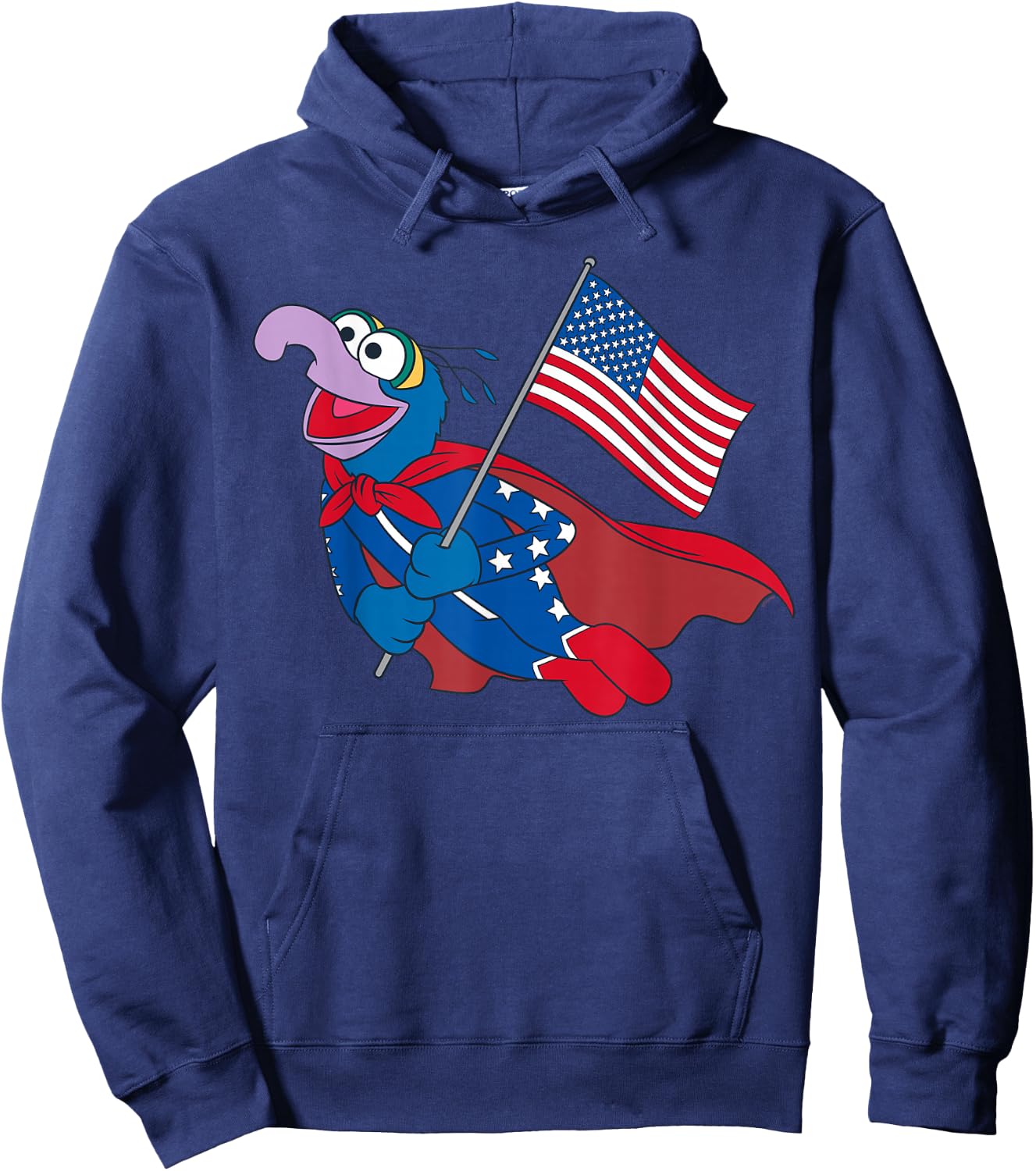 Disney The Muppets Gonzo 4th of July American Flag USA 250th Hoodie - Hoodie | Navy