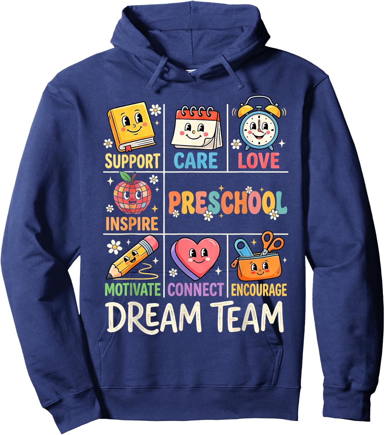Preschool Dream Team Funny Back to School Teacher Preschool Hoodie - Hoodie | Navy