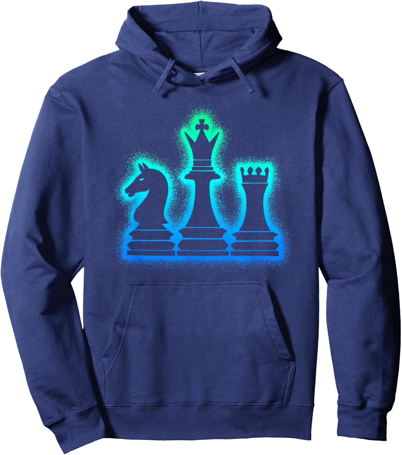 Chess Figures Chess Game Children's Men's Boys Chess , black, S Hoodie - Hoodie | Navy