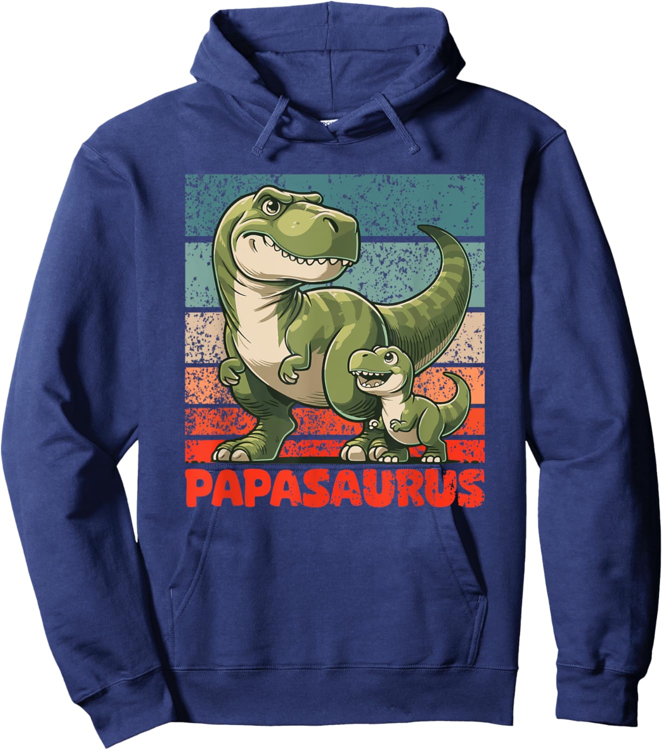 Papasaurus Father's Day Best Dad T-Rex Papa , black Hoodie - Hoodie | Navy